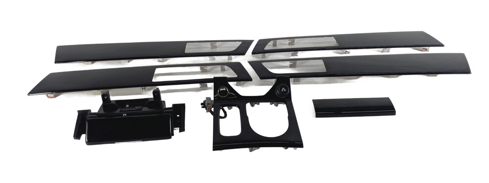 Thumbnail 2: 2011 LAND ROVER LR4 (L319) INTERIOR DASH CONSOLE DOOR TRIM SET/7 (Piano Black)