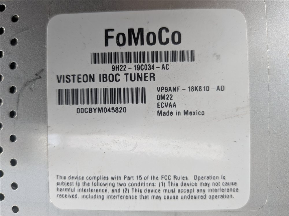Thumbnail 9: 2011 LAND ROVER LR4 (L319) HD RADIO STEREO RECEIVER VISTEON IBOC TUNER MODULE