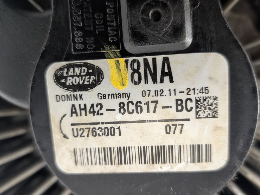 Thumbnail 7: 2010-2013 LR4 / RANGE ROVER SPORT (L320) 5.0L NON SC COOLING FAN ELECTRIC CLUTCH