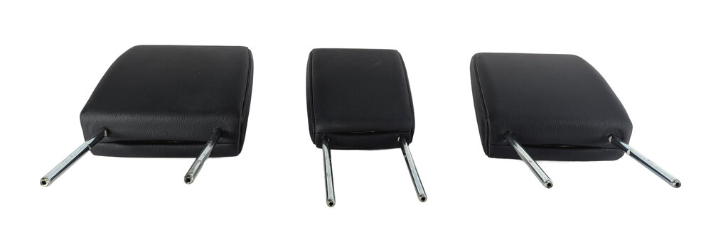 Thumbnail 2: 10-16 LAND ROVER LR4 L319 REAR 2ND ROW LEFT/CENTER/RIGHT HEADREST SET/3 (Black)