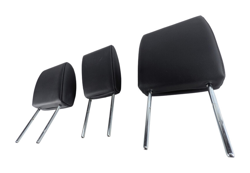 Thumbnail 4: 10-16 LAND ROVER LR4 L319 REAR 2ND ROW LEFT/CENTER/RIGHT HEADREST SET/3 (Black)