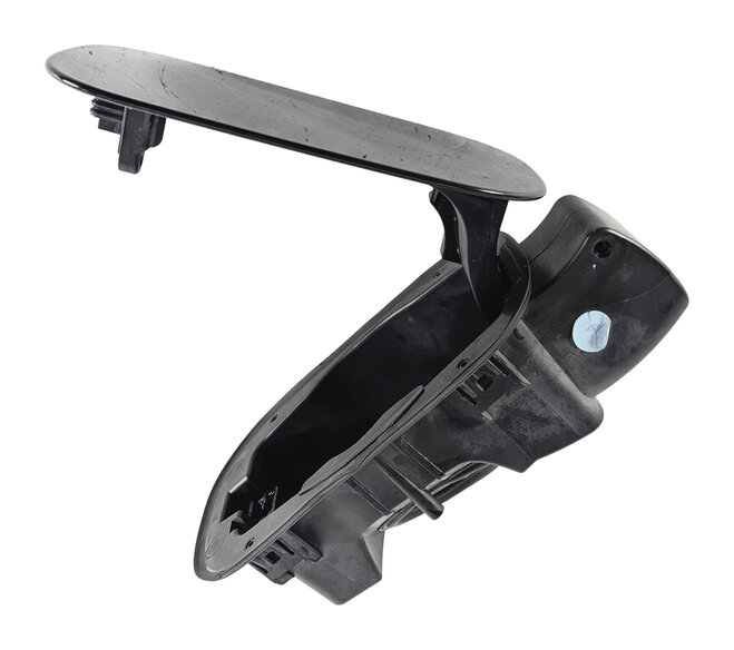 Thumbnail 2: 05-16 LR3 LR4 RANGE ROVER SPORT L320 FUEL TANK DOOR w/ HOUSING ASSEMBLY (Black)