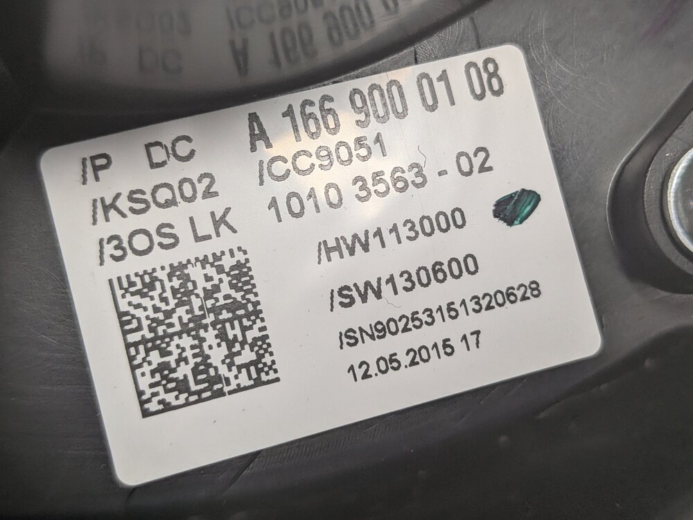 Thumbnail 8: 13-19 MERCEDES GL ML (W166 X166) BLINKER WIPER CRUISE COMBINATION SWITCH (Black)