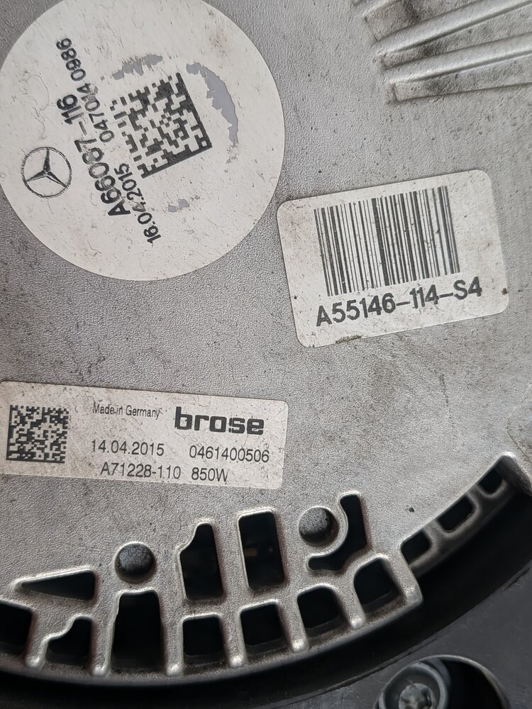 Thumbnail 8: 2013-2019 MERCEDES GL GLE ML CLASS (W166 X166) FRONT RADIATOR COOLING FAN MOTOR