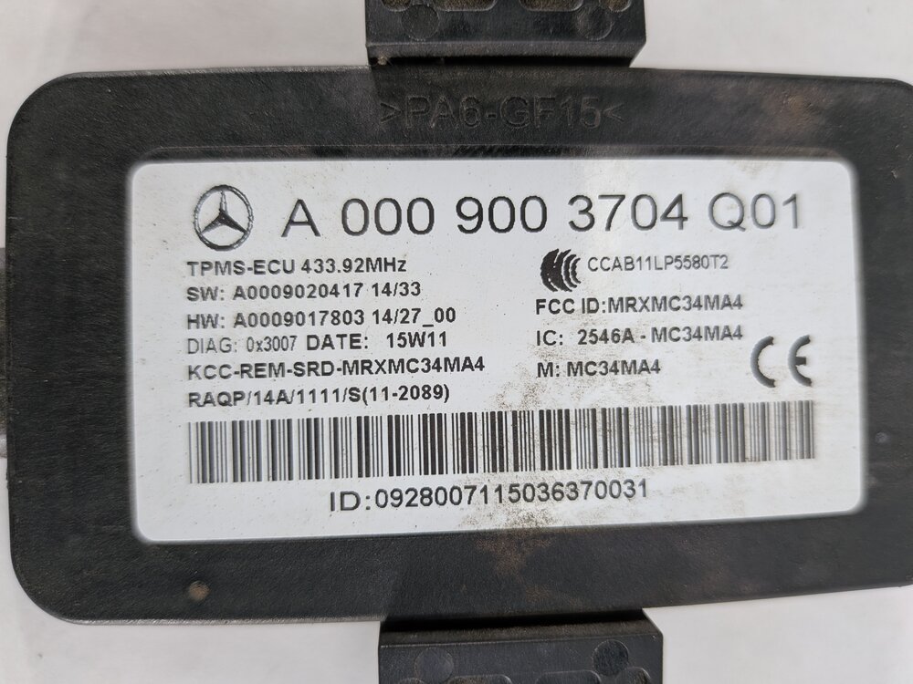 Thumbnail 9: 2014-2020 MERCEDES C E G GL ML (C117 W204 W212 W245 W461 X166 W166) TPMS MODULE