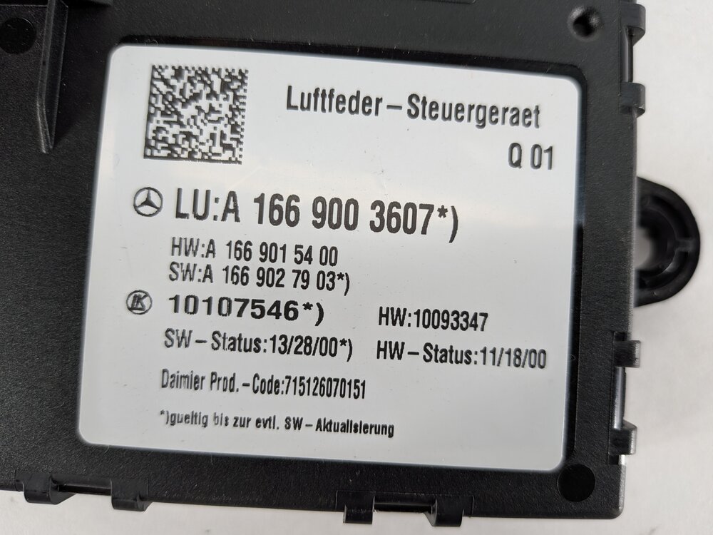 Thumbnail 9: 2013-2015 MERCEDES GL ML CLASS (W166 X166) AIRMATIC SUSPENSION CONTROL MODULE