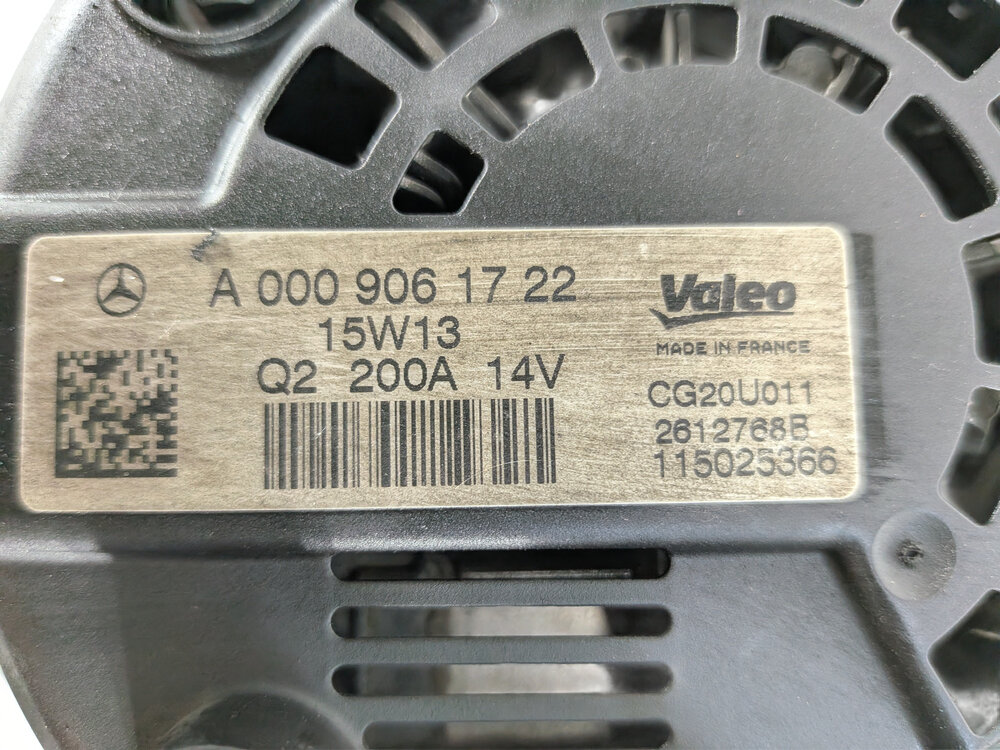 Thumbnail 8: 15-23 MERCEDES C E GL GLC GLE CLS CLASS 200 AMP ALTERNATOR GENERATOR CHARGER
