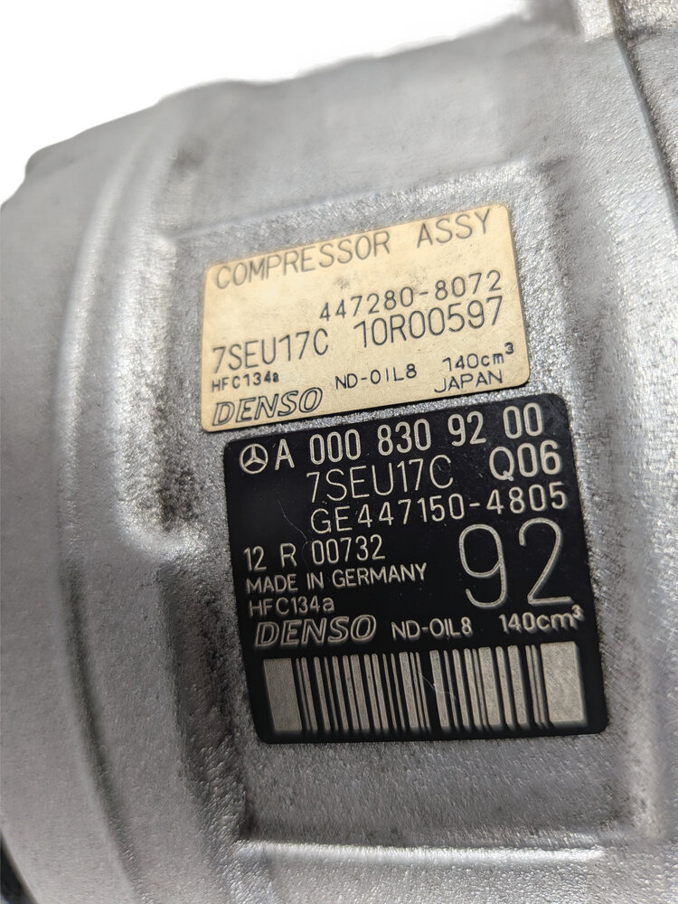 Thumbnail 8: 14-15 MERCEDES GL450 ML550 ML63 (W166 X166) A/C COMPRESSOR (2-ZONE w/o REAR)