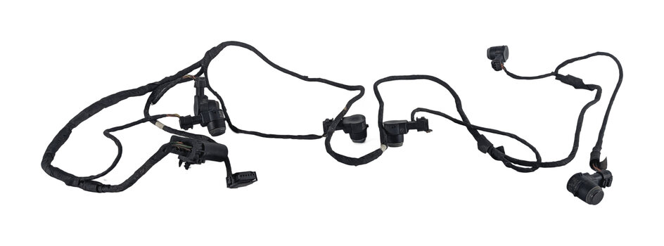 Thumbnail 2: 2015 MERCEDES GL450 (X166) FRONT PARK ASSIST PDC SENSOR SET/6 w/ HARNESS (Black)