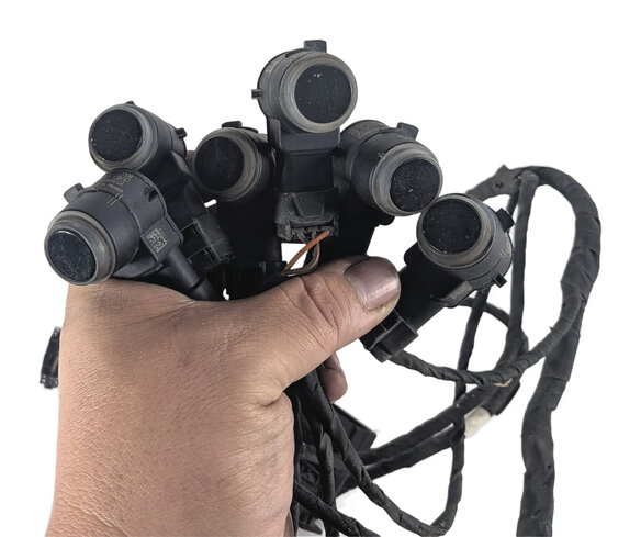Thumbnail 8: 2015 MERCEDES GL450 (X166) FRONT PARK ASSIST PDC SENSOR SET/6 w/ HARNESS (Black)