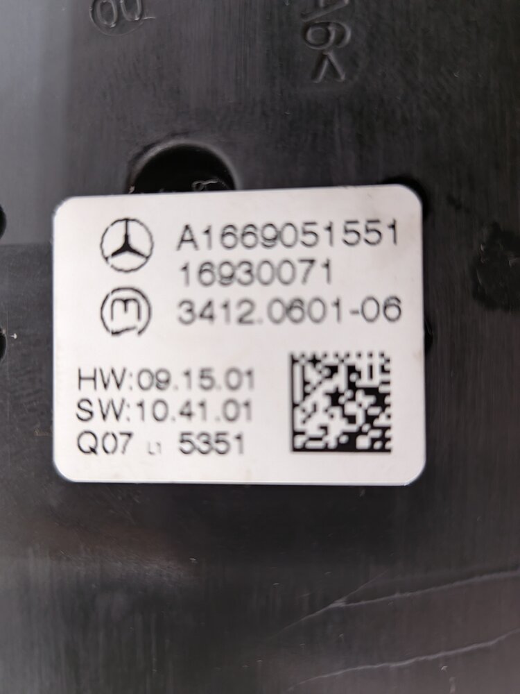Thumbnail 9: 2015 MERCEDES GL450 (X166) AIR SUSPENSION HEIGHT LEVEL DSR DOWNHILL SPEED SWITCH