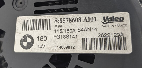 Thumbnail 6: 2014-2018 BMW 328d (F30) 2.0L TURBO DIESEL N47T ENGINE 180 AMP ALTERNATOR