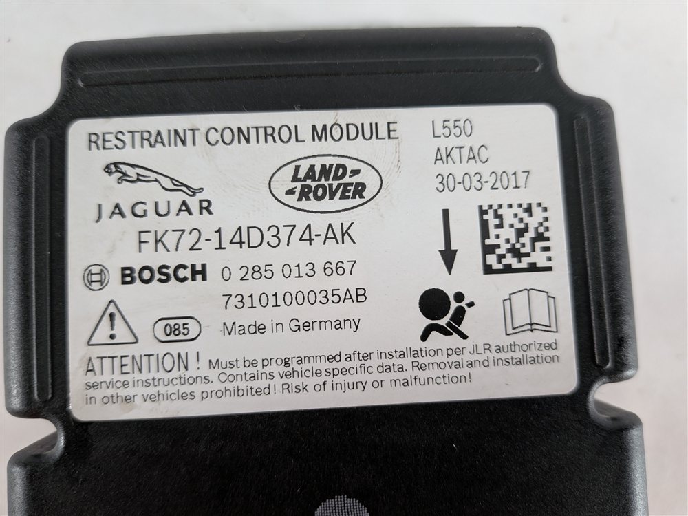 Thumbnail 9: 2015-2019 LAND ROVER DISCOVERY SPORT (L538) SRS BAG CONTROL MODULE