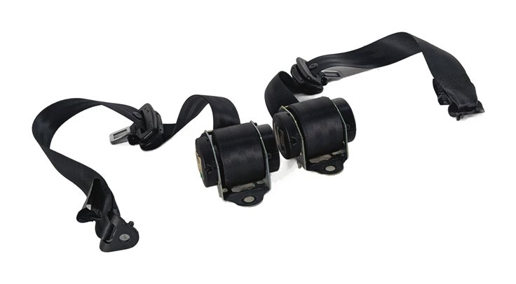 2011 LAND ROVER LR4 (L319) 3RD ROW LEFT & RIGHT SEATBELT RETRACTOR SET/2 (Black)