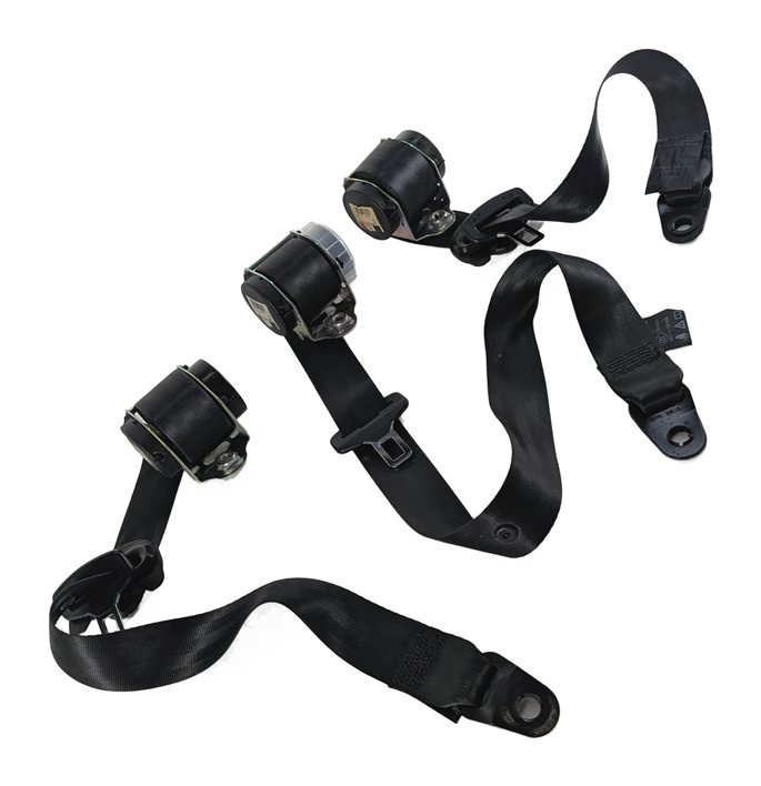 2012 LAND ROVER LR4 (L319) REAR 2ND ROW SEAT SEATBELT RETRACTOR SET/3 (Black)