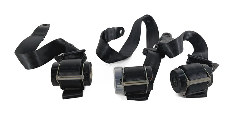 Thumbnail 5: 2012 LAND ROVER LR4 (L319) REAR 2ND ROW SEAT SEATBELT RETRACTOR SET/3 (Black)
