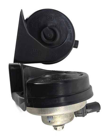 Thumbnail 4: 06-15 BMW 325i 328i 330i 335i M3 X1 E90 HIGH & LOW TONE NOTE SAFETY HORN SET/2