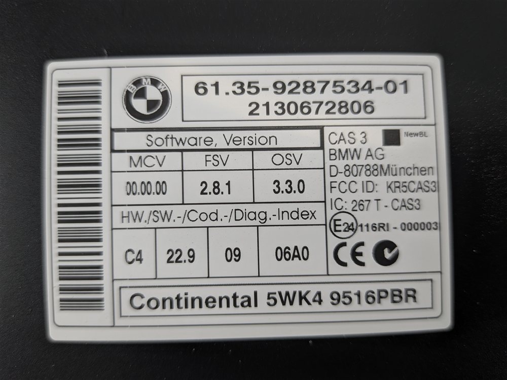 Thumbnail 11: 2014 BMW X1 (E84) 2.0L (N20) ENGINE ECM DME CAS3 IMMOBILIZER MODULE KEY SET/5