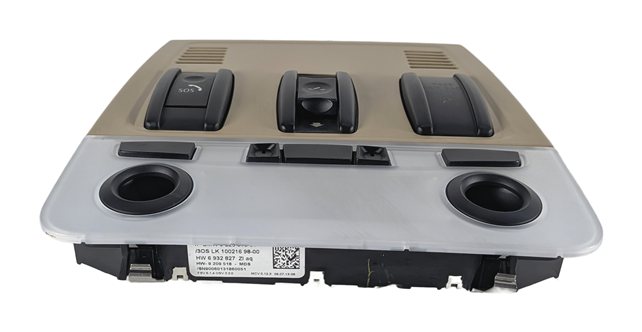 Thumbnail 3: 2014 BMW X1 (E84) FRONT OVERHEAD DOME READING LIGHT w/ SUNROOF SWITCH (Beige)