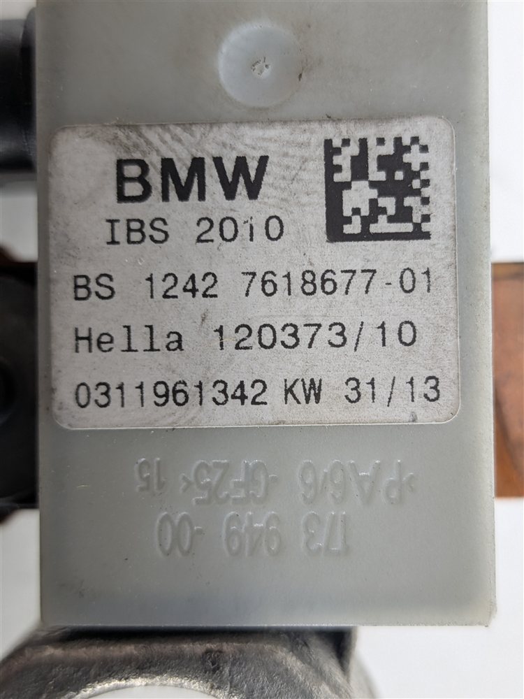 Thumbnail 10: 2014 BMW X1 (E84) 2.0L NEGATIVE GROUND BATTERY CABLE w/ IBS INTELLIGENT SENSOR