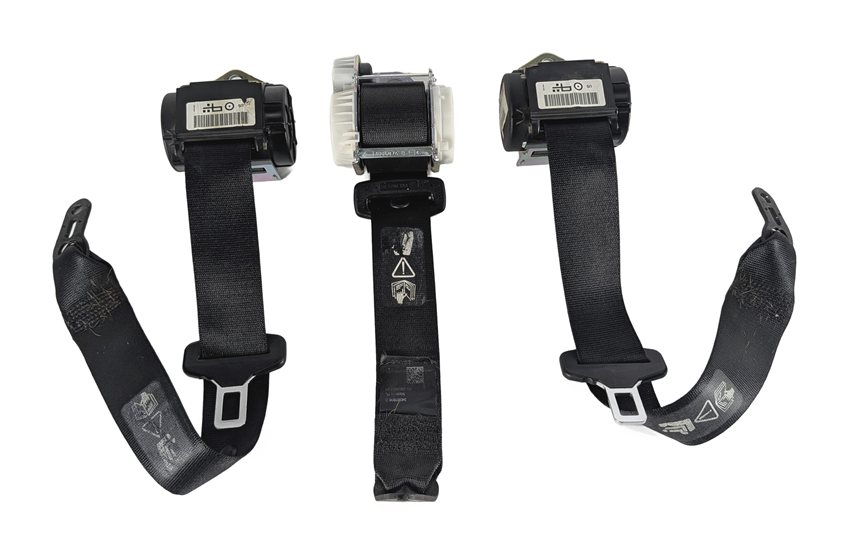 2014 BMW X1 (E84) REAR LEFT/CENTER/RIGHT SEAT SEATBELT RETRACTOR SET/3 (Black)