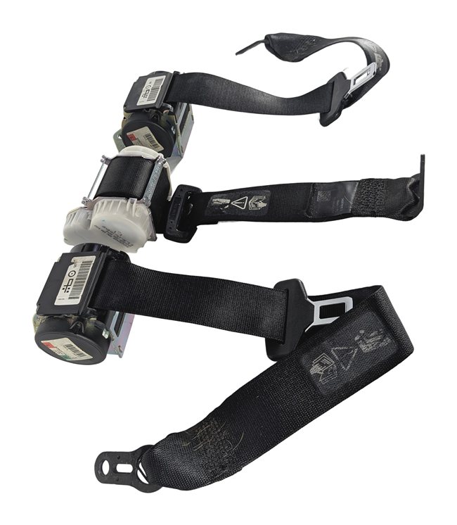 Thumbnail 3: 2014 BMW X1 (E84) REAR LEFT/CENTER/RIGHT SEAT SEATBELT RETRACTOR SET/3 (Black)