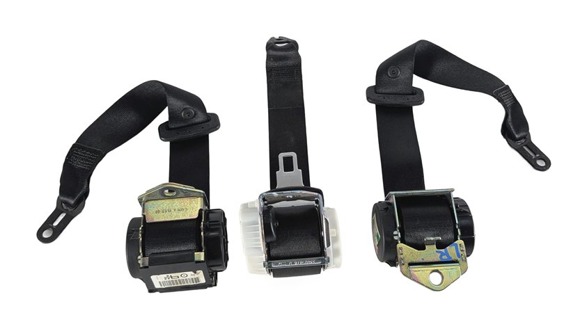 Thumbnail 4: 2014 BMW X1 (E84) REAR LEFT/CENTER/RIGHT SEAT SEATBELT RETRACTOR SET/3 (Black)