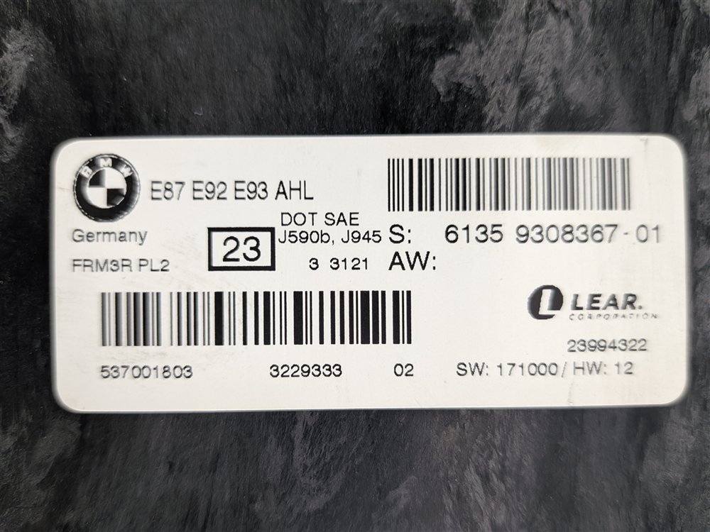 Thumbnail 10: 10-16 BMW 328i 335i M3 X1 Z4 (E84 E89 E92 E93) FRM3R PL2 LIGHT CONTROL MODULE
