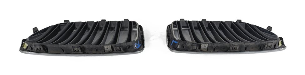 Thumbnail 6: 2013-2015 BMW X1 (E84) FRONT LEFT/RIGHT UPPER KIDNEY GRILLE SET/2 (BLACK/CHROME)