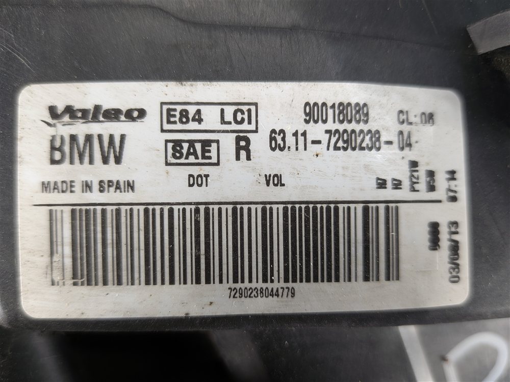 Thumbnail 9: 2013-2015 BMW X1 (E84) RIGHT FRONT PASSENGER HALOGEN HEADLIGHT LIGHT LAMP