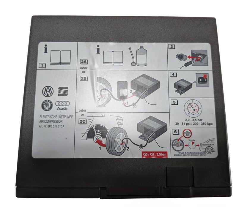 Thumbnail 8: 2013 AUDI Q5 (B8 8R) EMERGENCY TIRE MOBILITY KIT AIR COMPRESSOR INFLATOR PUMP