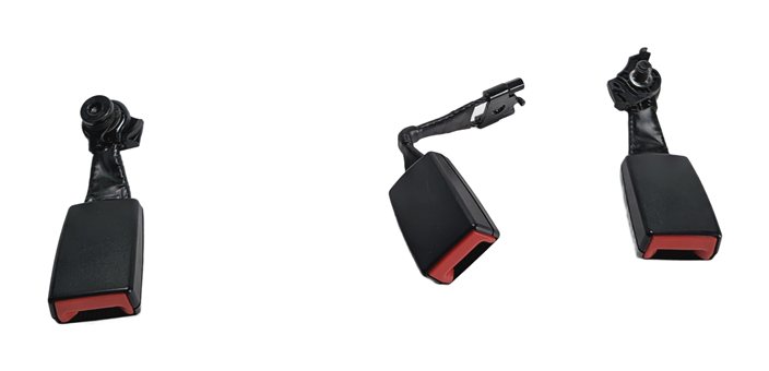 2013 AUDI Q5 B8 8R REAR LEFT CENTER RIGHT SEATBELT BUCKLE RECEIVER SET/3 (BLACK)