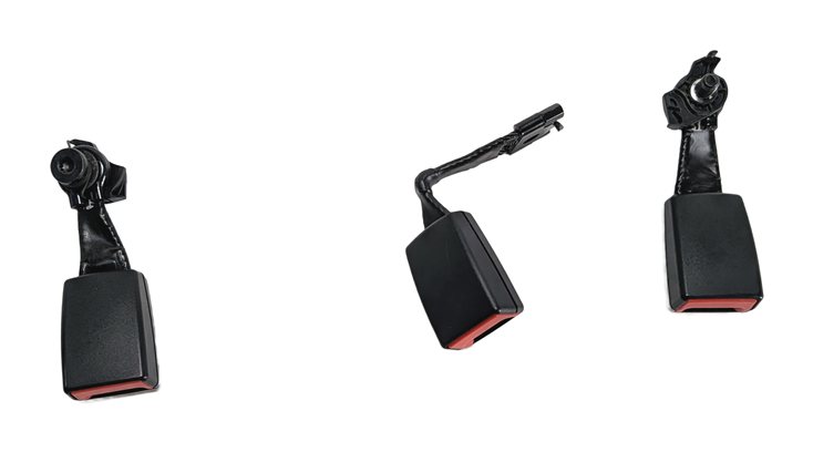 Thumbnail 2: 2013 AUDI Q5 B8 8R REAR LEFT CENTER RIGHT SEATBELT BUCKLE RECEIVER SET/3 (BLACK)