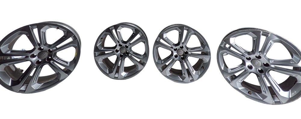 09-17 AUDI Q5 B8 8R 20x8.5 ALUMINUM ALLOY 5-DOUBLE SPOKE WHEEL RIM SET/4 SILVER