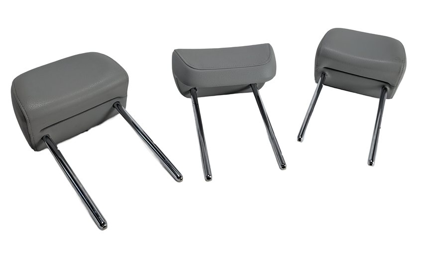 13-17 AUDI Q5 SQ5 (B8 8R) REAR SEAT HEADREST SET 3 LEATHERETTE (Grey)