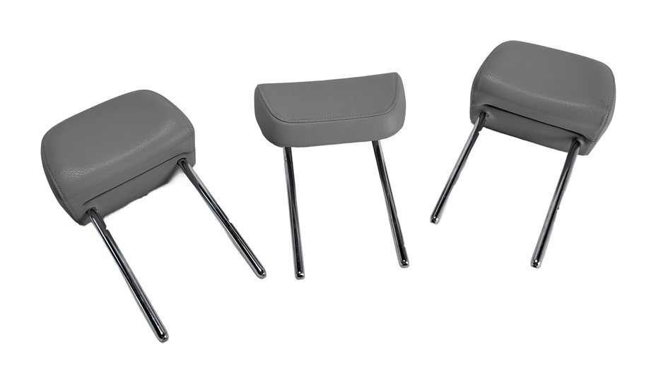 Thumbnail 2: 13-17 AUDI Q5 SQ5 (B8 8R) REAR SEAT HEADREST SET 3 LEATHERETTE (Grey)