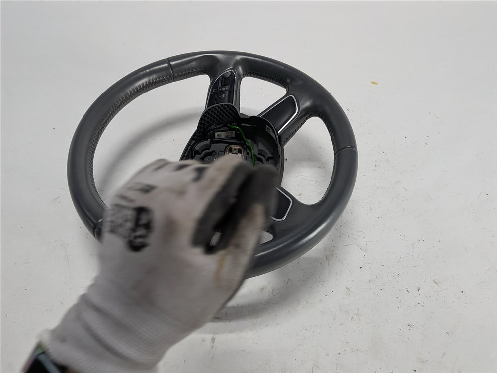 Thumbnail 4: 13-17 AUDI Q5 SQ5 A4 S4 ALLROAD (B8 8R 8K) LEATHER 4 SPOKE STEERING WHEEL (Gray)