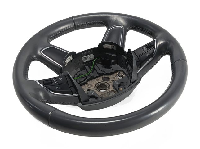 Thumbnail 5: 13-17 AUDI Q5 SQ5 A4 S4 ALLROAD (B8 8R 8K) LEATHER 4 SPOKE STEERING WHEEL (Gray)