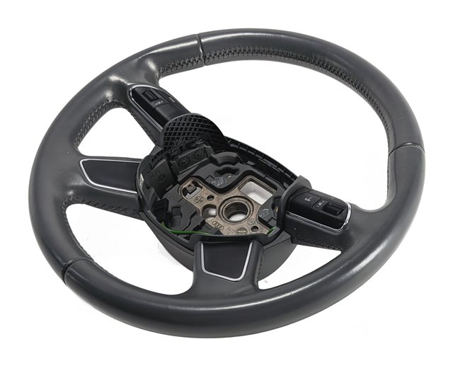 Thumbnail 6: 13-17 AUDI Q5 SQ5 A4 S4 ALLROAD (B8 8R 8K) LEATHER 4 SPOKE STEERING WHEEL (Gray)