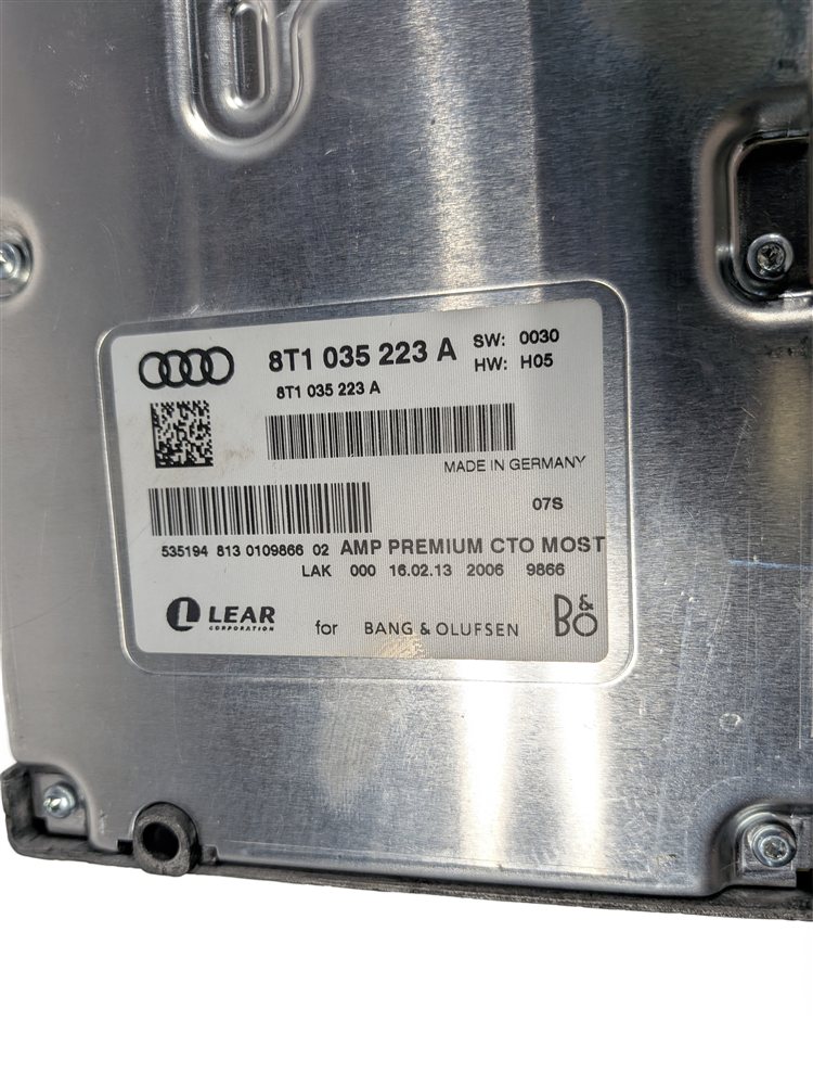 Thumbnail 7: 13-17 AUDI A4 S4 A5 S5 RS5 Q5 Q7 (B8 8K 8R 4M) BANG & OLUFSEN AUDIO AMP AMPLIFER
