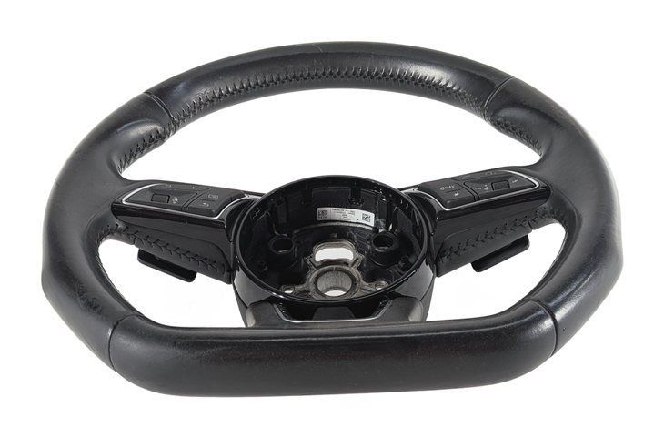 Thumbnail 2: 17-20 AUDI A3 S3 8V FLAT BOTTOM SPORT STEERING WHEEL w/ SWITCHES & SHIFT PADDLES