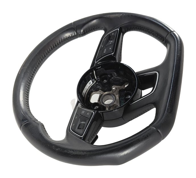 Thumbnail 5: 17-20 AUDI A3 S3 8V FLAT BOTTOM SPORT STEERING WHEEL w/ SWITCHES & SHIFT PADDLES