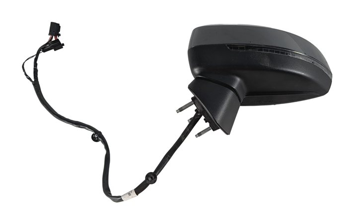 Thumbnail 7: 16-18 AUDI A3 E-TRON 8VF FRONT LEFT DRIVER HEATED BLIND SPOT DOOR MIRROR (Gray)