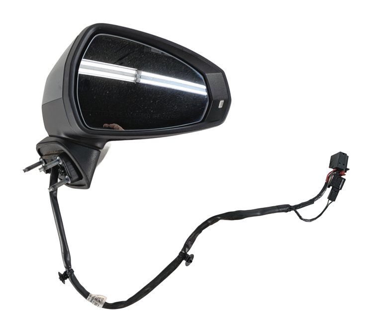 Thumbnail 3: 2016-2018 AUDI A3 E-TRON (8VF) RIGHT PASSENGER HEATED DOOR MIRROR (Gray)