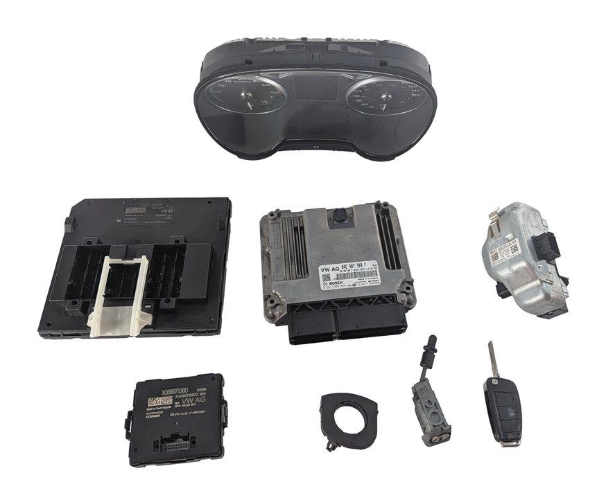 Thumbnail 3: 2017 AUDI A3 E-TRON 8V 1.4L CXUA ECM BCM CLUSTER GATEWAY IMMOBILIZER KEY SET/8