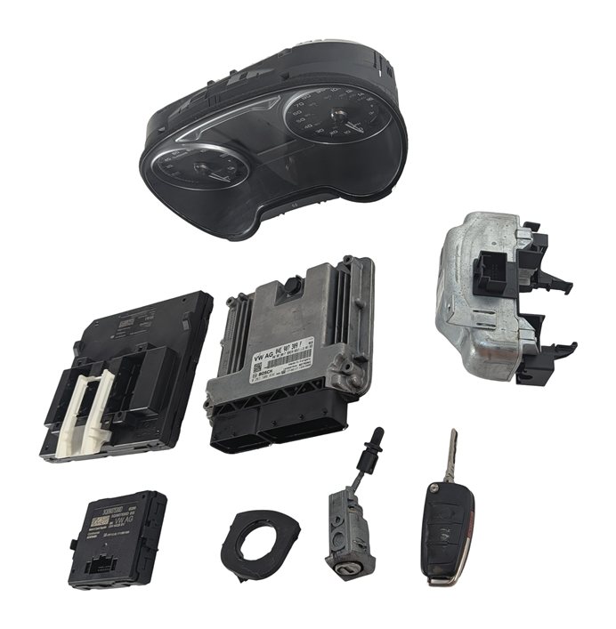 Thumbnail 4: 2017 AUDI A3 E-TRON 8V 1.4L CXUA ECM BCM CLUSTER GATEWAY IMMOBILIZER KEY SET/8