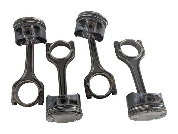 Thumbnail 3: 2016-2018 AUDI A3 8V SPORTBACK e-TRON 1.4L ENGINE PISTON w/CONNECTING ROD SET/4