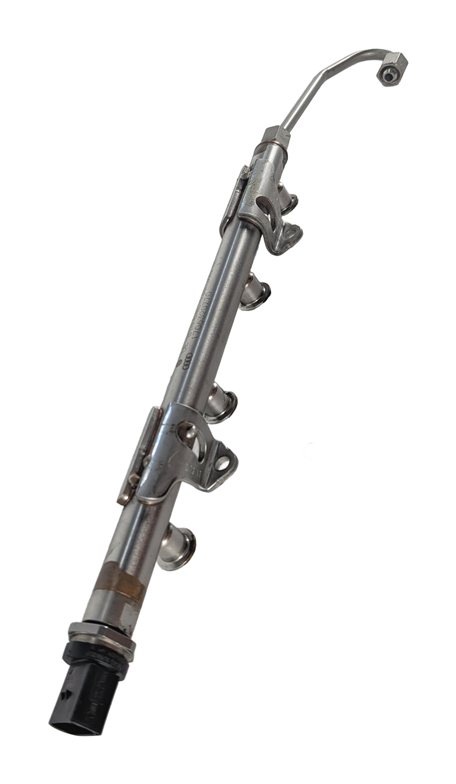 Thumbnail 5: 16-18 AUDI A3 E-TRON (8V) 1.4L HYBRID (CXUA) ENGINE FUEL RAIL w/ PRESSURE SENSOR