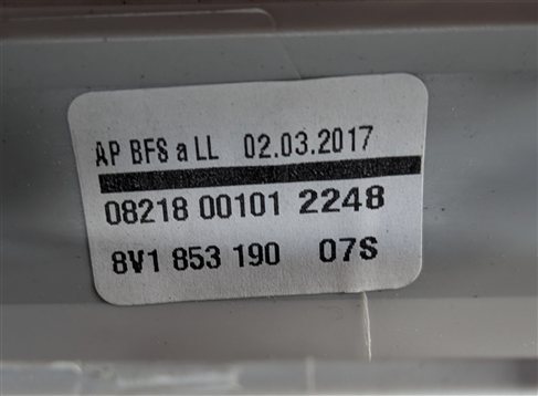 Thumbnail 12: 2017 AUDI A3 E-TRON (8V) INTERIOR DASH DOOR TRIM SET/7 (Micrometallic Silver)
