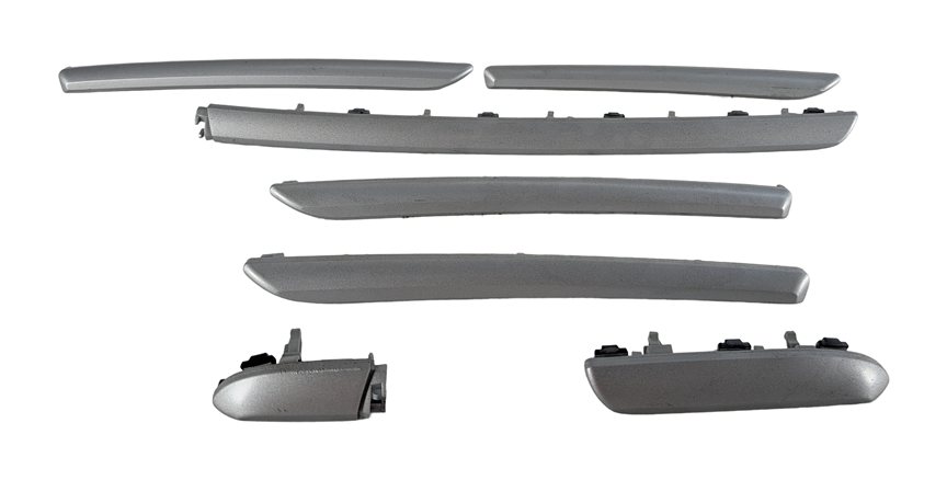 Thumbnail 2: 2017 AUDI A3 E-TRON (8V) INTERIOR DASH DOOR TRIM SET/7 (Micrometallic Silver)